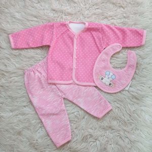3 Piece Fleece Newborn Set (Pink)