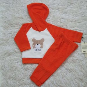 Hooded Shirt With Pajama (Red Bear)