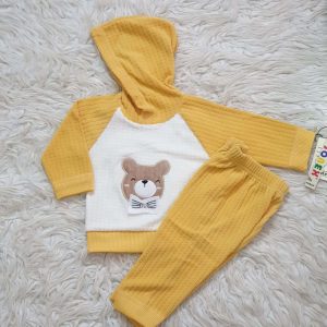 Hooded Shirt With Pajama (Yellow Bear)