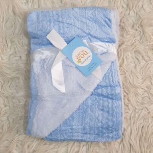 Double Layer Baby Blanket (Blue)