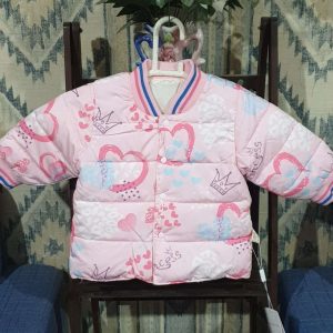 Kids Puffer Parka Jacket (Pink Hearts)